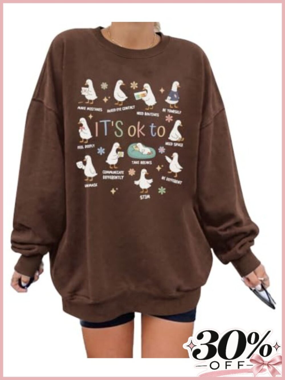 Oversized Retro Teacher Sweatshirt Crewneck Embroidered